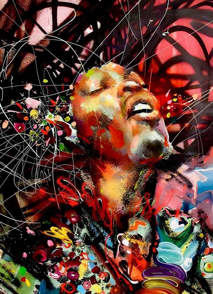 David Choe, ‘Jimi’, 25-06-2009, Print, Giclee Print, Self Released, Numbered, Handfinished