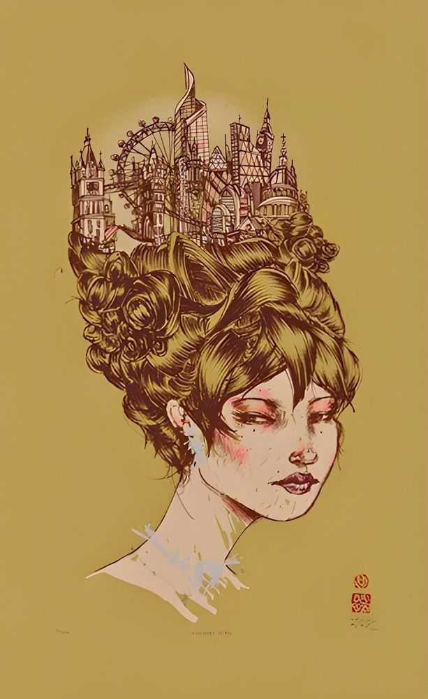 David Choe, ‘London Girl’, 29-02-2008, Print, Screen Print, Lazarides Gallery, Handfinished