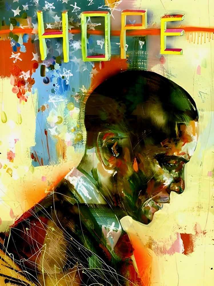 David Choe, ‘Obama Hope II’, 20-08-2008, Print, Giclee Print, Upper Playground, 