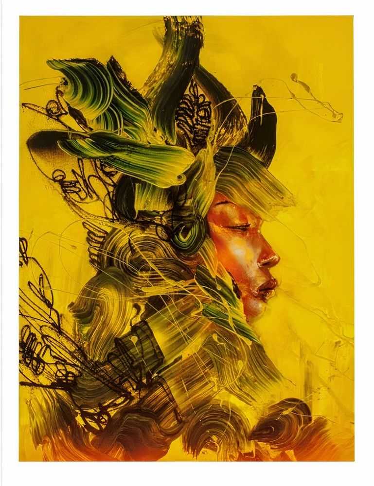 David Choe, ‘Yellow Armour (Large)’, 11-11-2011, Print, Pigment print on paper, Trapeze Editions, Numbered