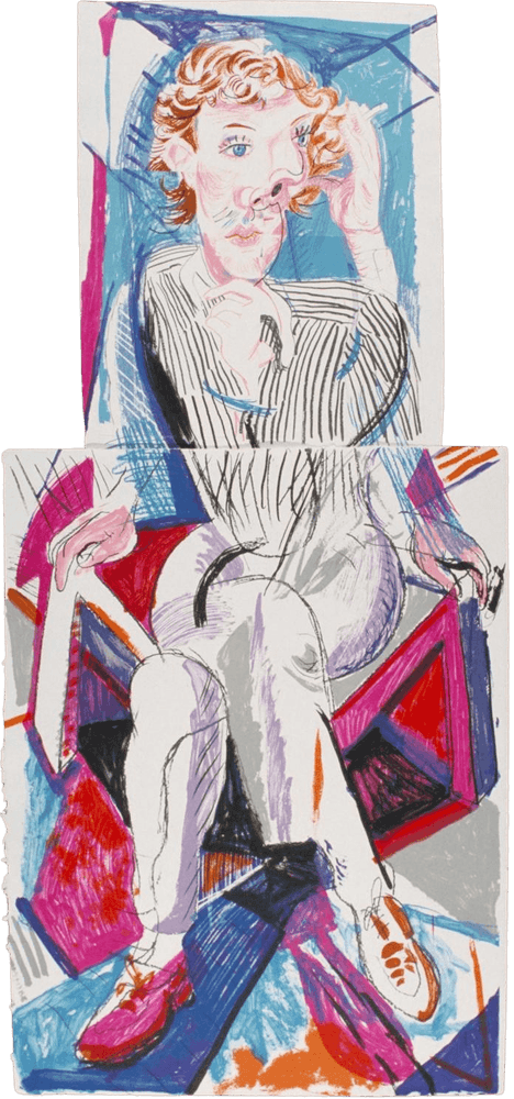 David Hockney, ‘An Image Of Gregory’, 1984, Print, Lithograph printed in colors in two parts, null, Numbered