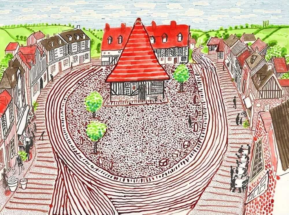 David Hockney, ‘Beuvron-En-Auge Panorama’, 2019, Print, Inkjet print on paper, null, Numbered