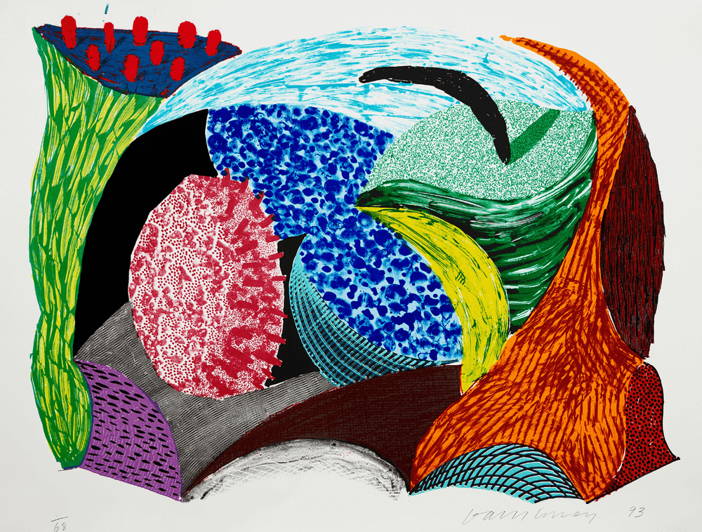 David Hockney, ‘Blue Hang Cliff’, 1993, Print, Lithograph with screenprint in colors, on Arches 88 paper, null, Numbered