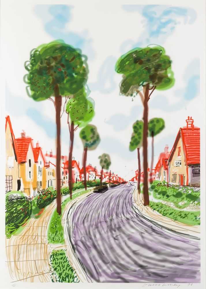 David Hockney, ‘Cardigan Road’, 2008, Print, Inkjet Printed Computer Drawing on Paper, null, Numbered