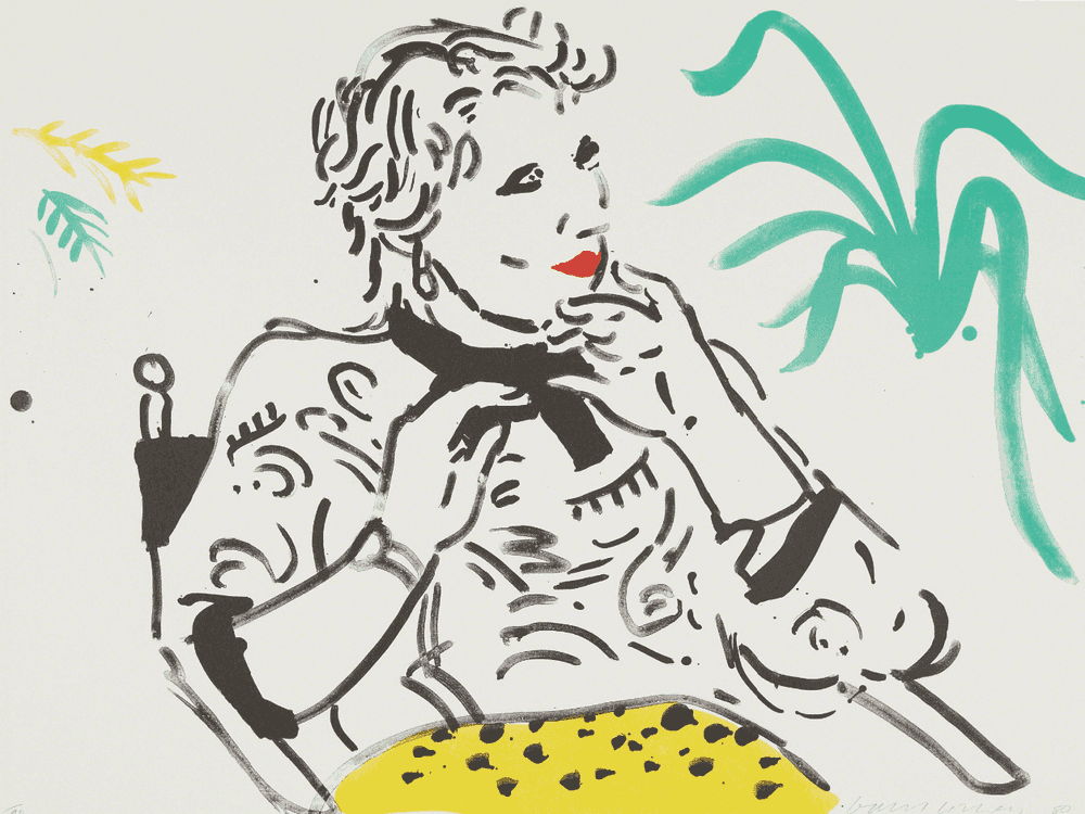 David Hockney, ‘Celia With Green Plant’, 1980, Print, Lithograph printed in colors, null, Numbered