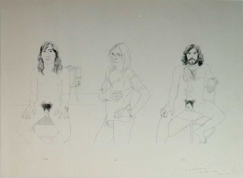 David Hockney, ‘For The OZ Obscenity Fund’, 1971, Print, offset lithograph on J. Green wove paper, null, Numbered