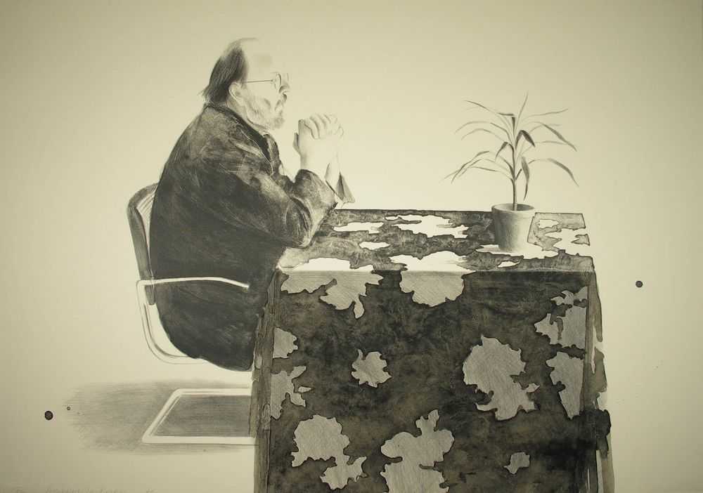 David Hockney, ‘Henry At The Table’, 1976, Print, Lithograph printed in colours on Arches wove paper, null, Numbered