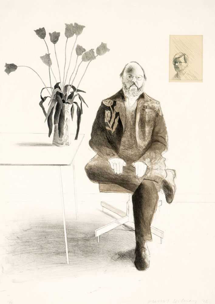 David Hockney, ‘Henry Seated With Tulips’, 1976, Print, Lithograph in colors on Arches mould made buff, null, Numbered