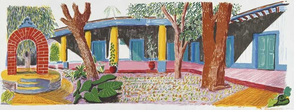 David Hockney, ‘Hotel Acatlán -  Second Day’, 1984, Print, Lithograph on paper, null, Numbered