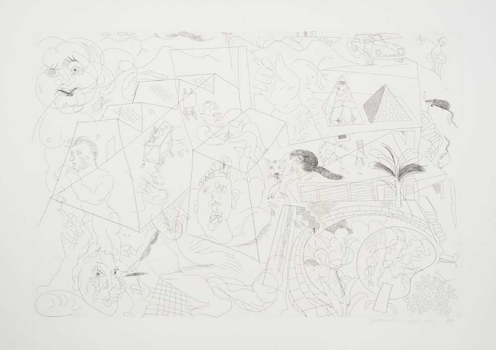 David Hockney, ‘House Doodle’, 1984, Print, Etching on paper, null, Numbered