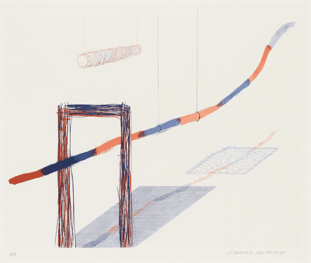 David Hockney, ‘It Picks Its Way’, 1977, Print, Color etching and aquatint from two copper plates on white wove paper, null, Numbered