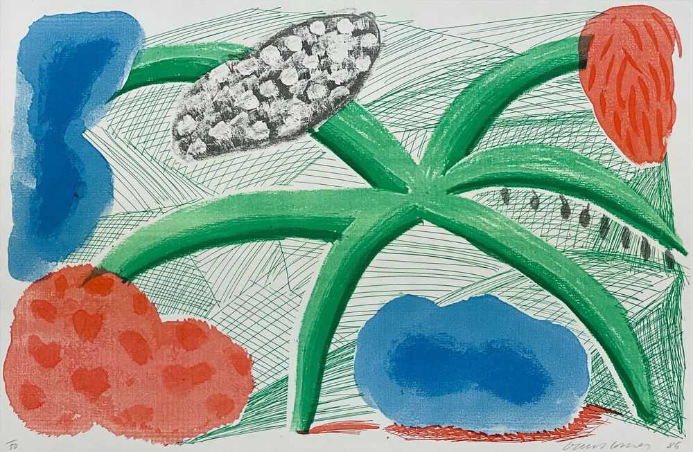 David Hockney, ‘Landscape With A Plant, July 1986’, 1986, Print, Home Made Print, null, Numbered