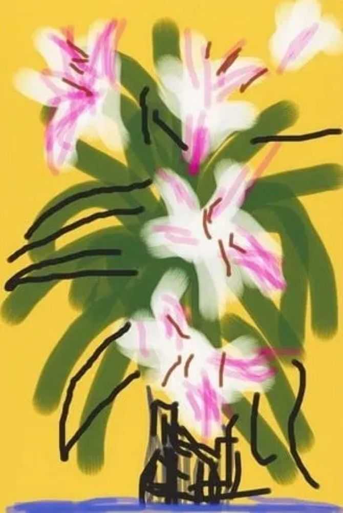 David Hockney, ‘Lillies’, 1971, Print, Lithograph on paper, null, Numbered