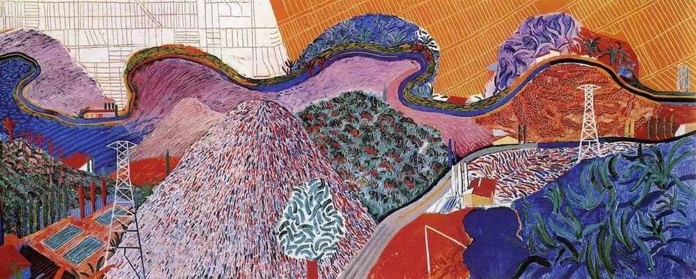 David Hockney, ‘Mulholland Drive’, 1986, Print, Home made print in colors executed on an office color copy machine, null, Numbered