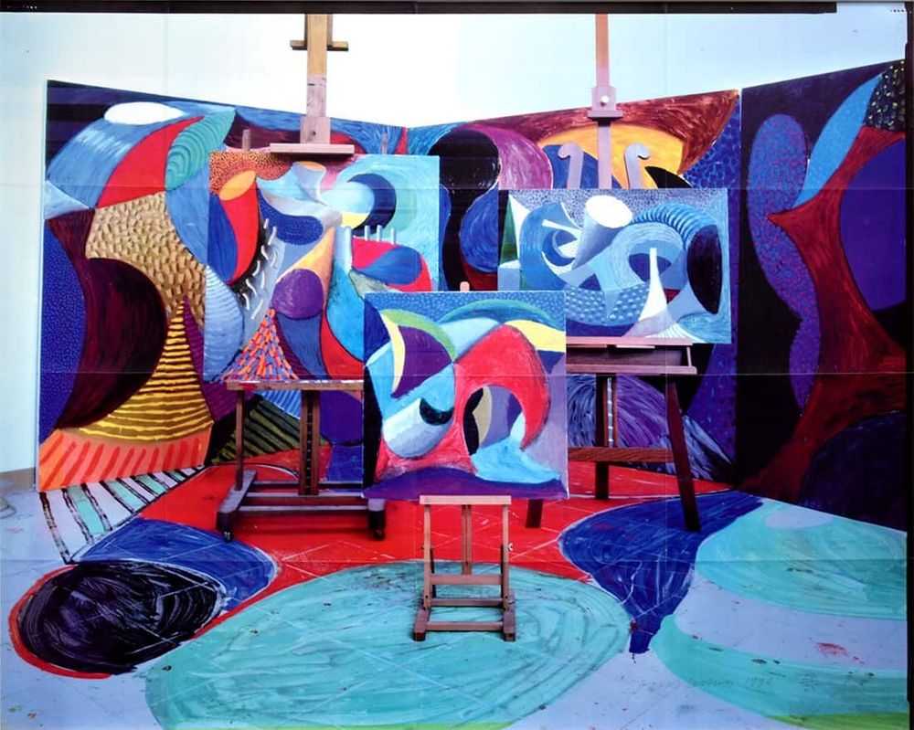 David Hockney, ‘Painted Environment II’, 1994, Print, Laser print in colors, on sixteen joined sheets of Parsons linen paper, null, Numbered