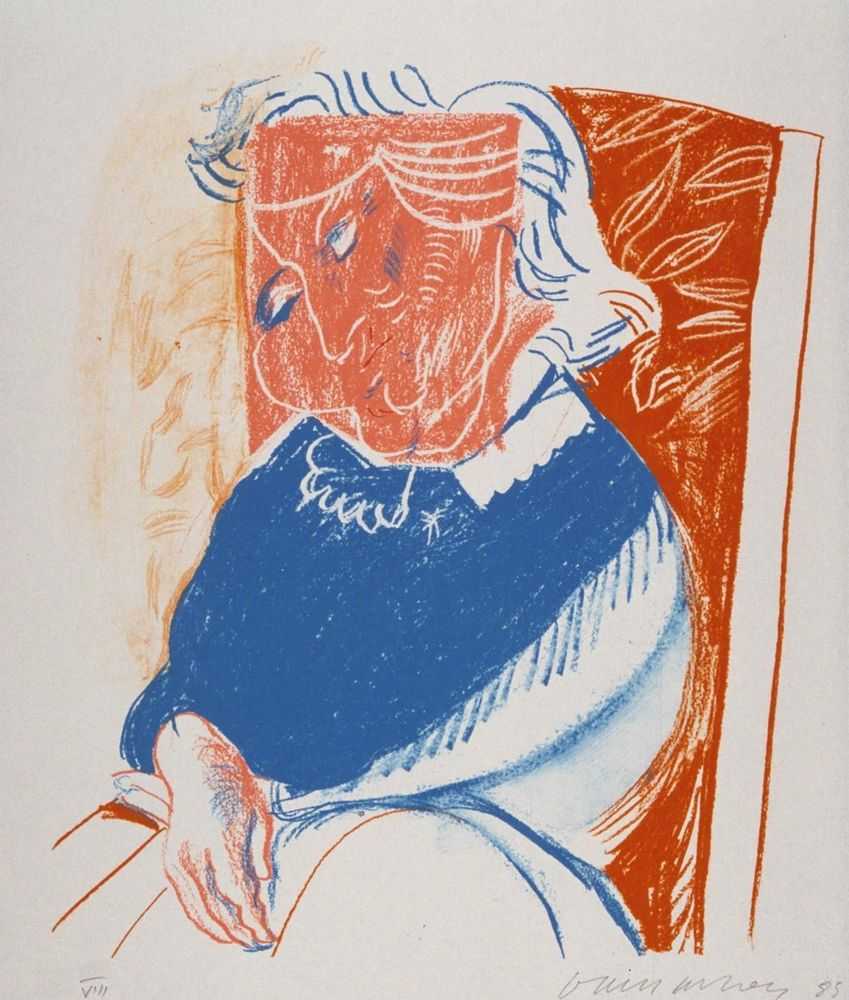 David Hockney, ‘Portrait Of Mother II’, 1986, Print, Lithograph on paper, null, Numbered