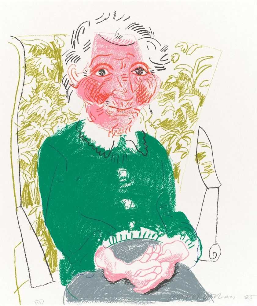 David Hockney, ‘Portrait Of Mother I’, 1985, Print, Lithograph on paper, null, Numbered