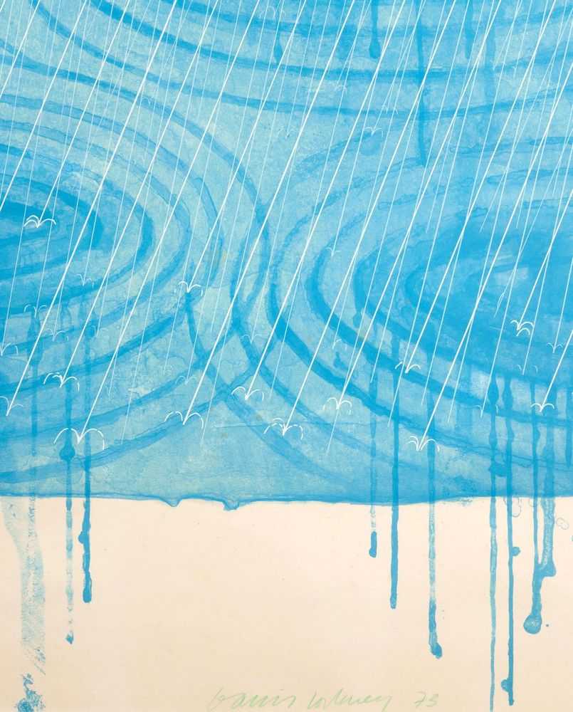David Hockney, ‘Rain’, 1973, Print, Lithograph and screenprint in colours,on wove paper, null, Numbered