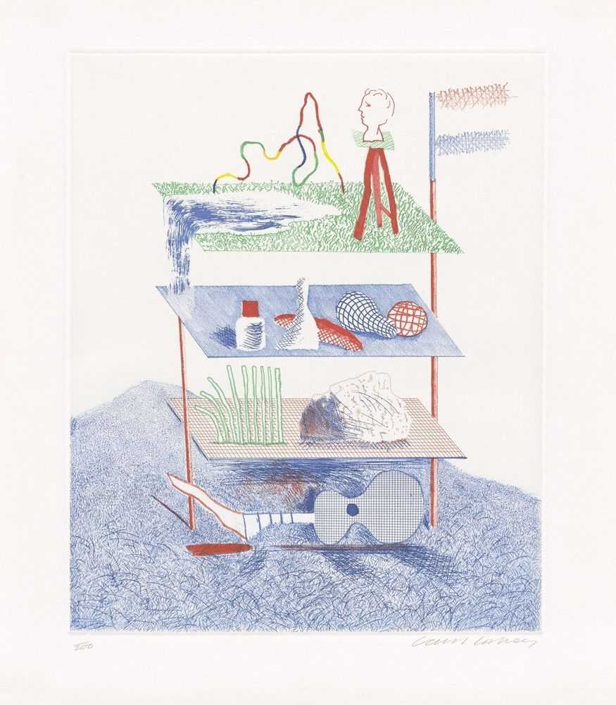 David Hockney, ‘Serenade’, 1977, Print, Color etching and aquatint from two copper plates on white wove paper, null, Numbered