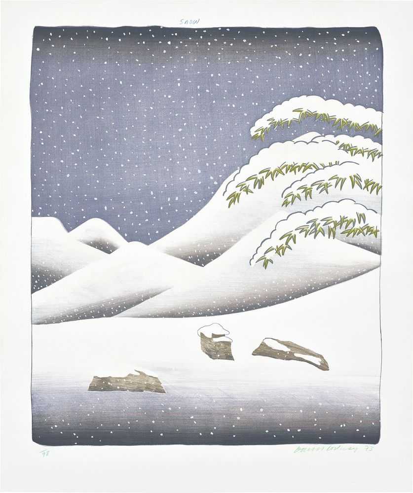 David Hockney, ‘Snow’, 1973, Print, Lithograph and screenprint in colours, on Arjomari mould-made paper, null, Numbered