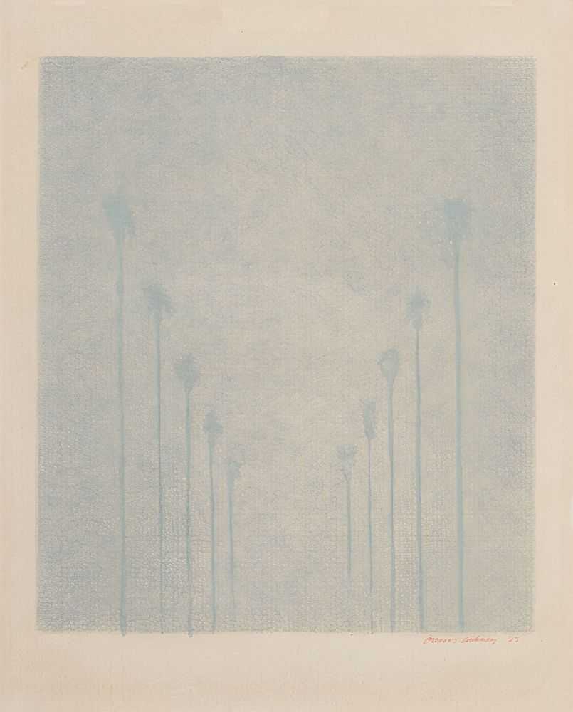 David Hockney, ‘Ten Palm Trees In The Mist’, 1973, Print, Lithograph, null, Numbered, Dated