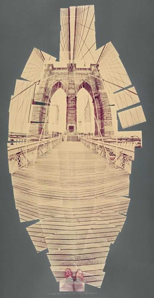 David Hockney, ‘The Brooklyn Bridge’, 1982, Print, Photocollage on Paper, null, Numbered