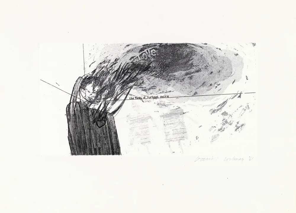 David Hockney, ‘The Fires Of Furious Desire’, 1961, Print, Etching and aquatint, null, Numbered