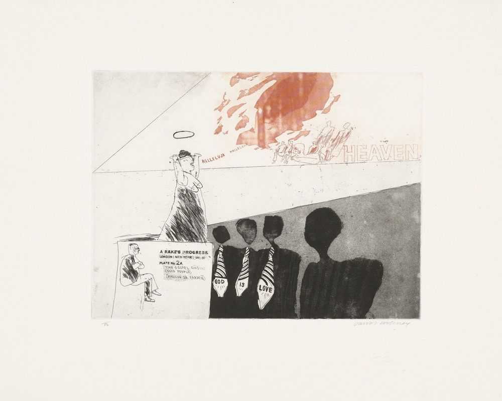 David Hockney, ‘The Gospel Singing (Good People)’, 1963, Print, Etching and aquatint on paper, null, Numbered