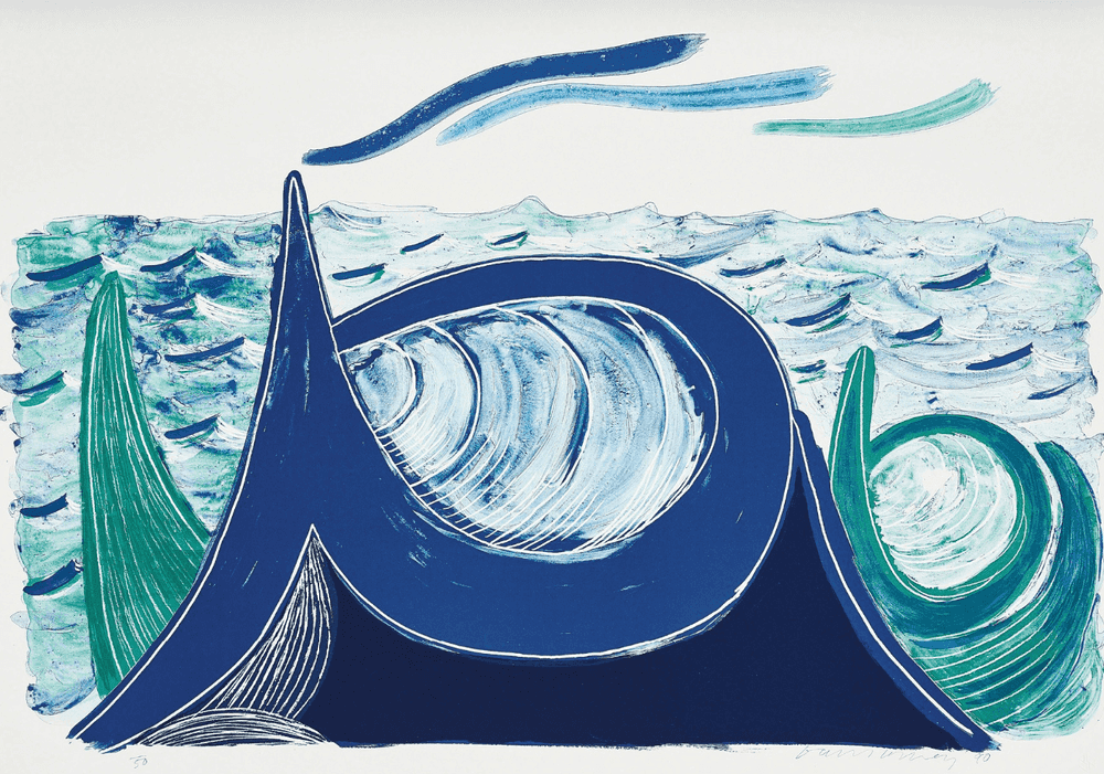 David Hockney, ‘The Wave (Lithograph)’, 1990, Print, Lithograph on paper, null, Numbered