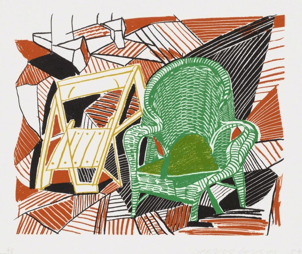 David Hockney, ‘Two Pembroke Studio Chairs’, 1984, Print, Lithograph in colours, on HMP handmade paper, with full margins, null, Numbered