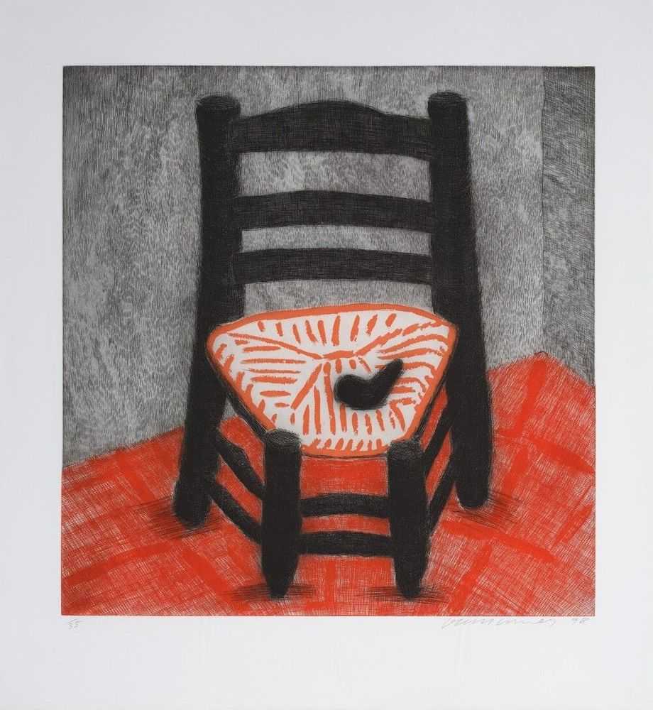 David Hockney, ‘Van Gogh Chair (Black)’, 1998, Print, Etching and aquatint printed in colors on wove paper, null, Numbered