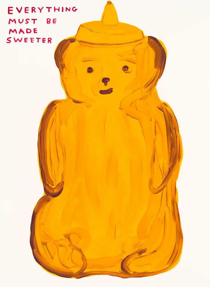 David Shrigley, ‘Everything Must Be Made Sweeter’, 2026, Print, 19 Colour Screenprint with Varnish Overlay on Somerset Tub Sized 410gsm Paper, Jealous Gallery, 