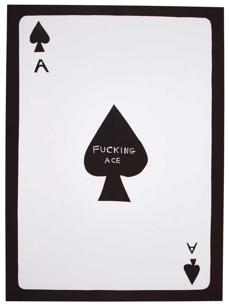 David Shrigley, ‘Fucking Ace (Linocut)’, 2019, Print, 2 Colour screenprint Somerset Tub Sized 410gsm Paper, Schaefer Grafik, Numbered, Dated