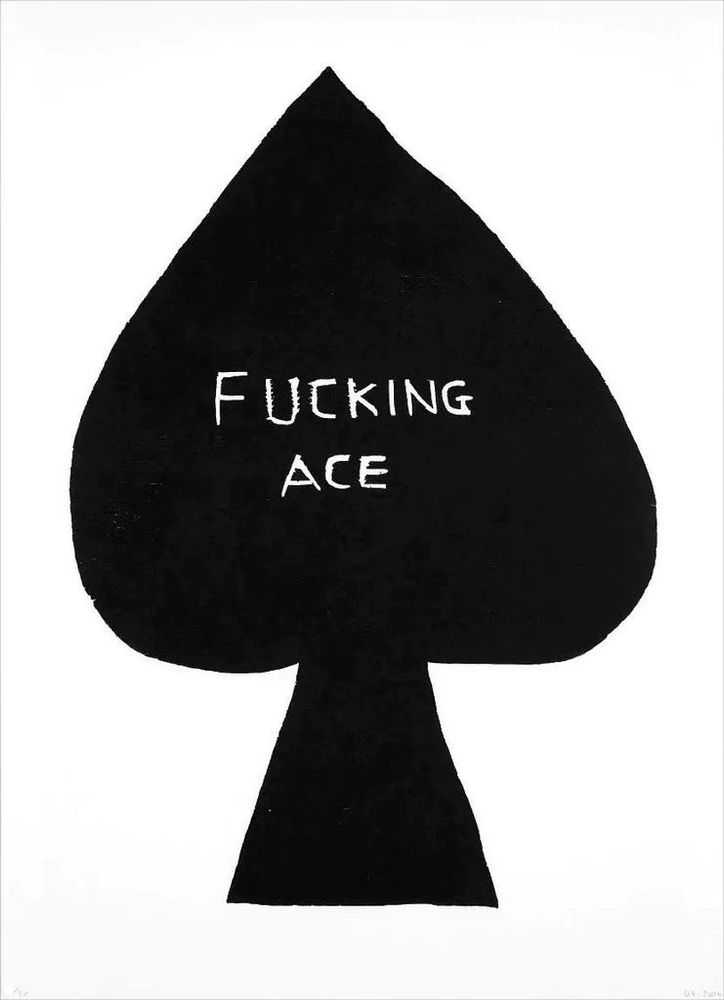 David Shrigley, ‘Fucking Ace (Woodcut)’, 2016, Print, Original woodcut on heavy quality stock paper, null, Numbered