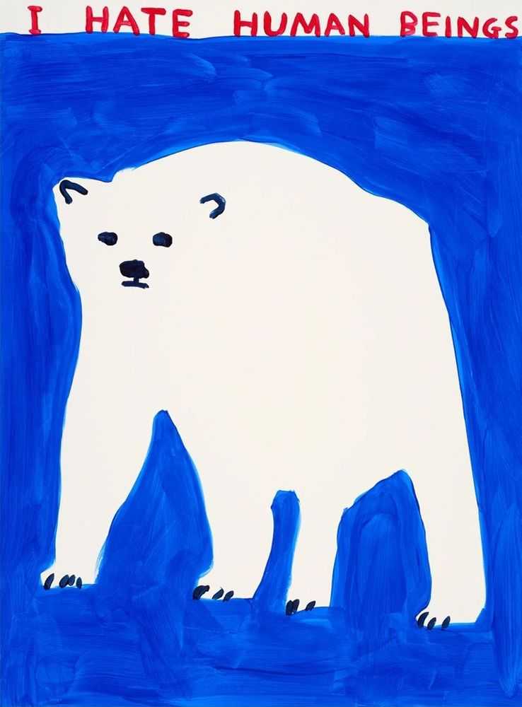 David Shrigley, ‘I Hate Humans’, 08-05-2022, Print, 10 colour screenprint with no varnish overlay on Somerset Satin Tub sized 410 gsm, Shrig Shop, Numbered