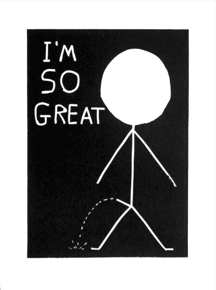 David Shrigley, ‘I'm so Great’, 2014, Print, Linocut on paper, Schaefer Grafik, Numbered, Dated