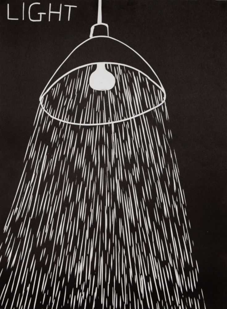David Shrigley, ‘Light’, 2017, Print, Linocut on wove paper, Schaefer Grafik, Numbered, Dated