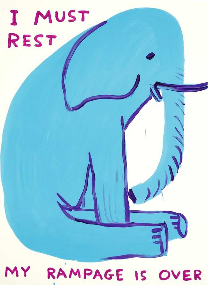 David Shrigley, ‘My Rampage Is Over’, 2019, Print, 9 Colour Screenprint with a Varnish Overlay on Somerset Tub Sized 410gsm Paper, Jealous Gallery, Numbered, Dated
