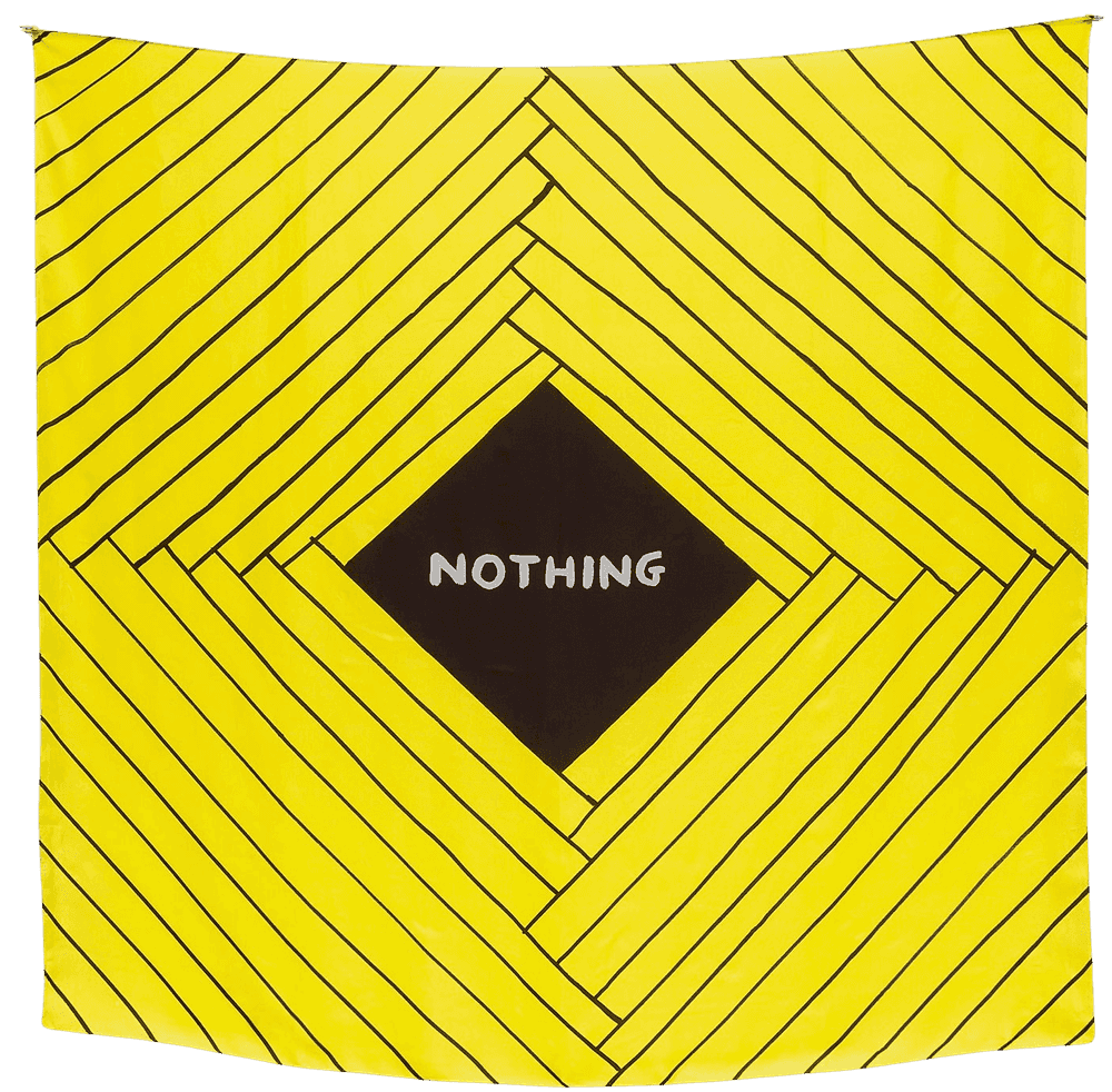 David Shrigley, ‘Nothing’, 01-01-1900, Print, 100% Silk, null, Numbered