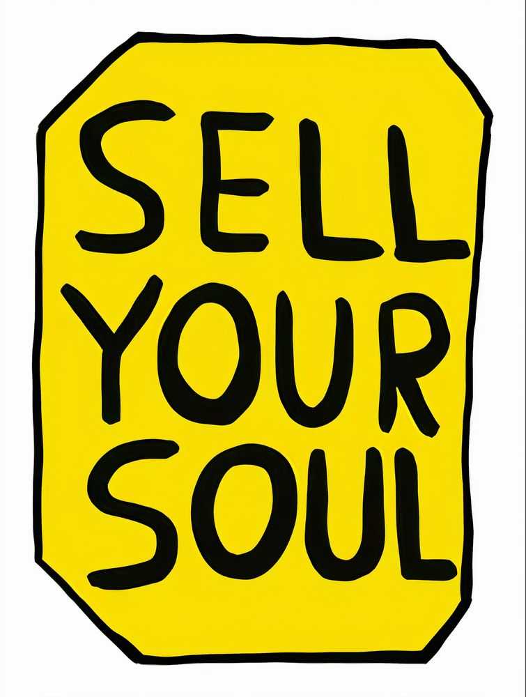 David Shrigley, ‘Sell Your Soul’, 2012, Print, Two colour screenprint, Hayward Gallery, Numbered