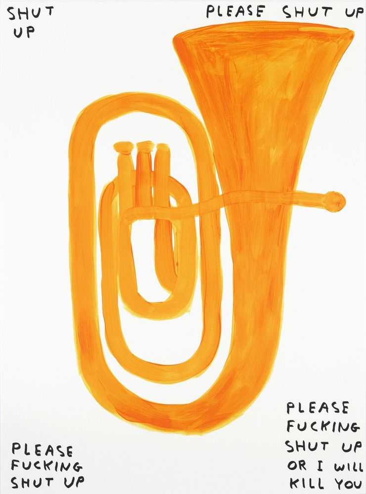 David Shrigley, ‘Shut Up’, 2018, Print, 4 colour screenprint on Somerset Tub Sized 410gsm paper, Counter Editions, Numbered, Dated