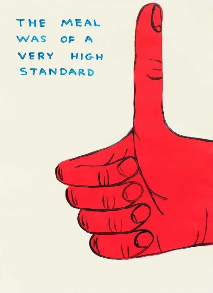 David Shrigley, ‘The Meal’, 2024, Print, Acrylic on paper, Shrig Shop, Numbered, Handfinished