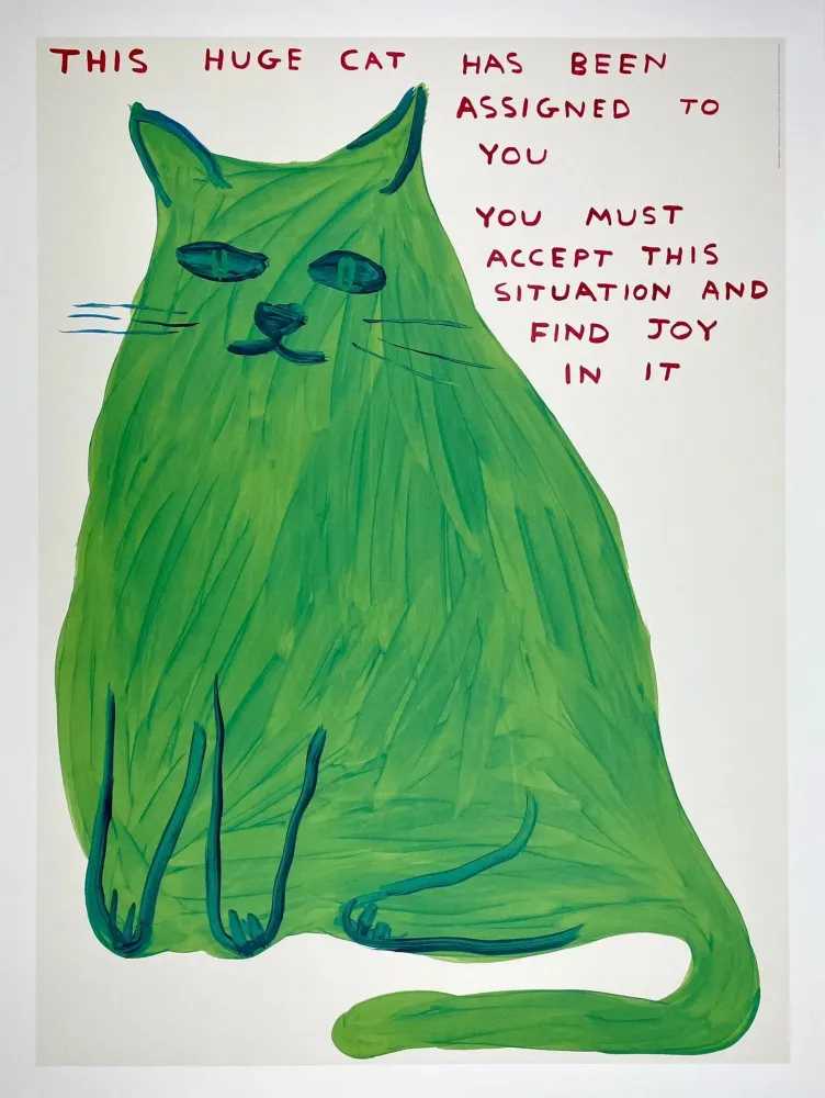 David Shrigley, ‘This Huge Cat’, 2022, Print, Offset Lithograph on 200gsm matte Arctic Volume fine art paper., null, 