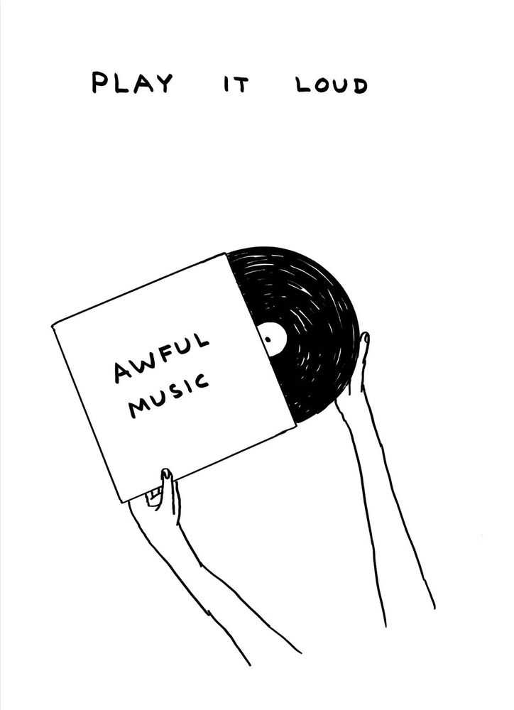 David Shrigley, ‘Untitled (Play It Loud) ’, 2023, Print, Off-set lithography on 200g Munken Lynx, Shrig Shop, 
