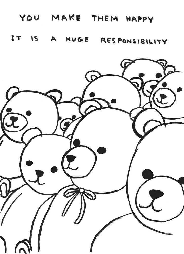 David Shrigley, ‘Untitled (You Make Them Happy)’, 2023, Print, Off-set lithography on 200g Munken Lynx, Shrig Shop, 