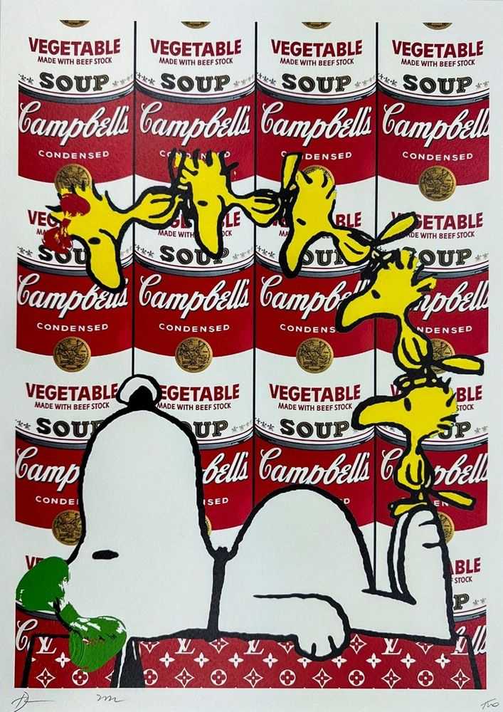 Death NYC, ‘Snoopy's Campbells Soup’, 2020, Print, Archival print on textured fine art watercolor paper., null, Numbered, Dated