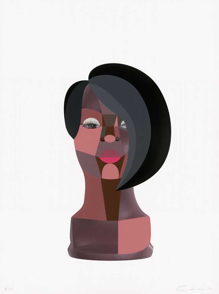 Derrick Adams, ‘Style Variation 1 (Pixie)⁣⁣’, 04-10-2022, Print, screenprint, archival inkjet, acrylic gloss varnish, Tandem Press, Numbered