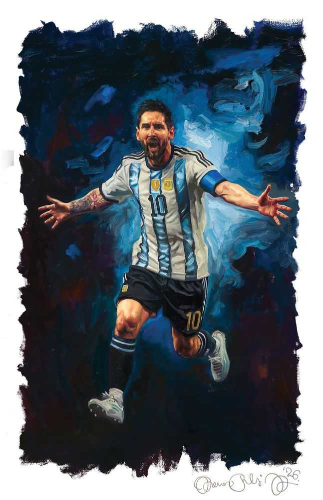 Devon Rodriguez, ‘ARGENTINA - LIONEL MESSI’, 2026, Print, Archival 21ml. 310g/m 100% Cotton Paper, null, Dated