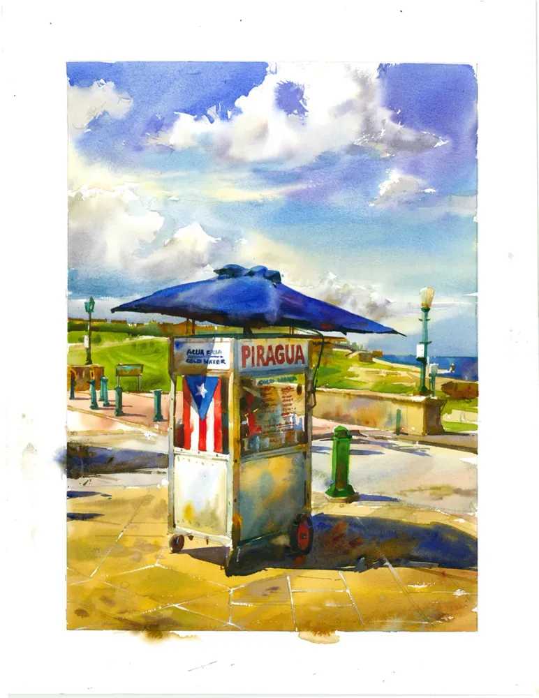 Devon Rodriguez, ‘Puerto Rico - Piragua’, 2024, Print, Archival 21ml. 340g/m. Watercolor paper 100% Cotton., null, Numbered