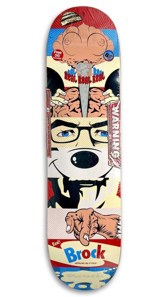 D*Face, ‘Justin Brock REAL Skatedeck’, 2010, Sculpture, Archival pigment print transfer on cold-pressed Steep natural skateboard deck. Includes skateboard DVD and sticker pack., null, 